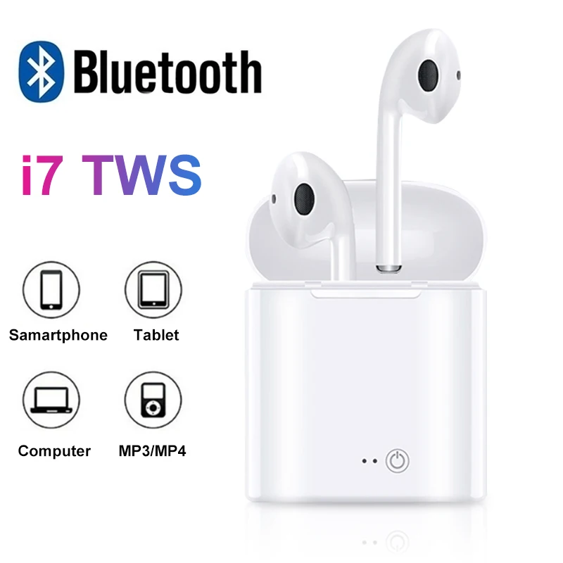 

i7s Tws Wireless Bluetooth Earphone Headphone Stereo Earbud Headset With Charging Box Mic PK I9 I10 I11 headset
