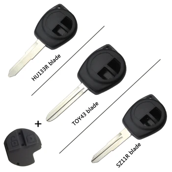 

OkeyTech Replacement 2 Buttons Remote Car Key Case Shell Fob Housing For Suzuki Grand Vitara SWIFT With Rubber Button Pad