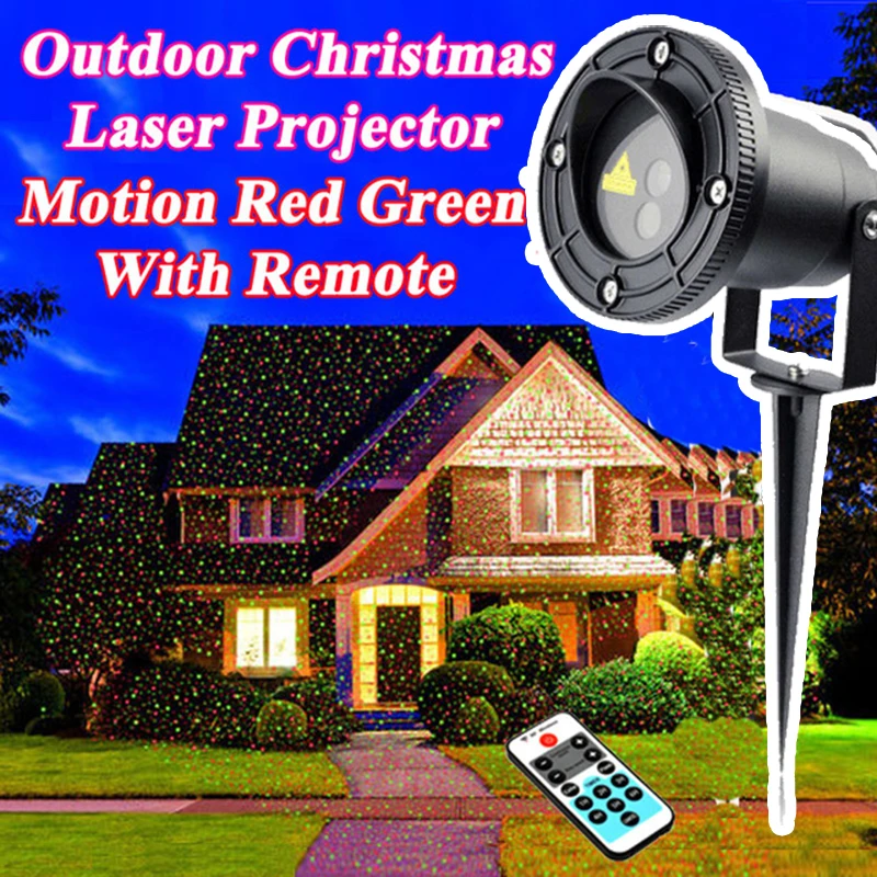 

Laser Christmas Lights, egiht patterns Starry Motion Laser Projector with Build-in Automatic Timer Control for Indoor&Outdoor
