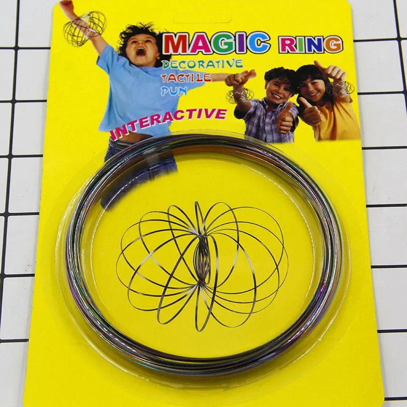 Magic Flow Ring Toys Kinetic Spring Funny Outdoor Game Spinner Mental Toys Children Antistress Decompression Toys for Adult Kids (4)