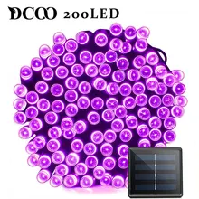 Dcoo Солнечный свет 72ft 22 м 200 LED 8 режимов сад Солнечный свет лампы Солнечный свет садовое Освещение напольный Водонепроницаемый новогодние украшения солнечные панели новогодний декор солнечная батарея товары