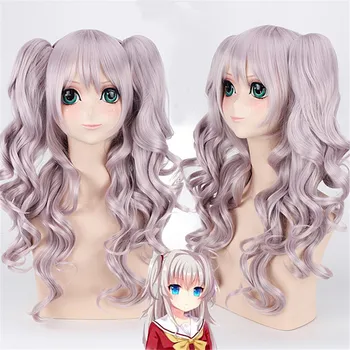 

Charlotte Tomori Nao 70cm Long Curly Wavy Cosplay Wig for Women Female High Quality Heat Resistant Synthetic Hair Purple Anime