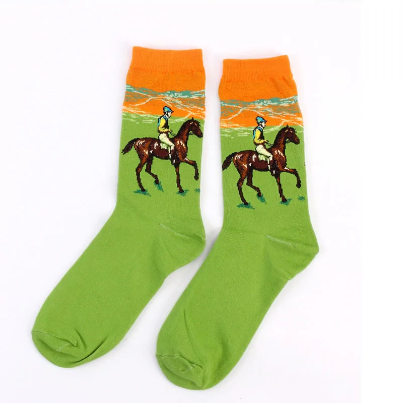 LNRRABC 19 узоров, хлопковые носки с известными рисунками, Харадзюку, дизайнерские носки для женщин и мужчин, художественные носки, аксессуары для одежды - Цвет: 13