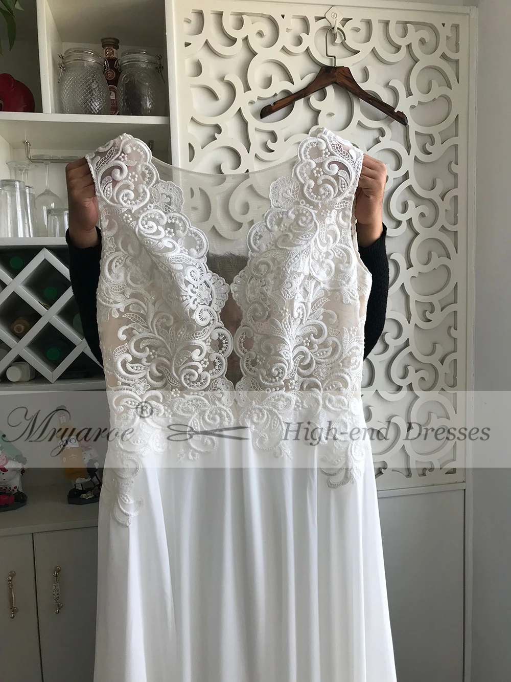 Mryarce Exclusive Luxury Lace Wedding Dress Chiffon A Line Wedding Dress Beach Bridal Gowns  (6)