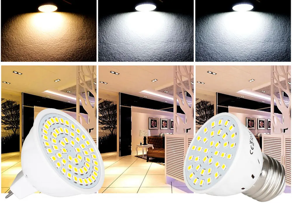 E27 MR16 GU10 LED Bulb Lamp AC 220V Bombillas LED Lamp Spotlight 36 54 72 LED 2835 Spot Lights Grow Plant Light 4W 6W 8W