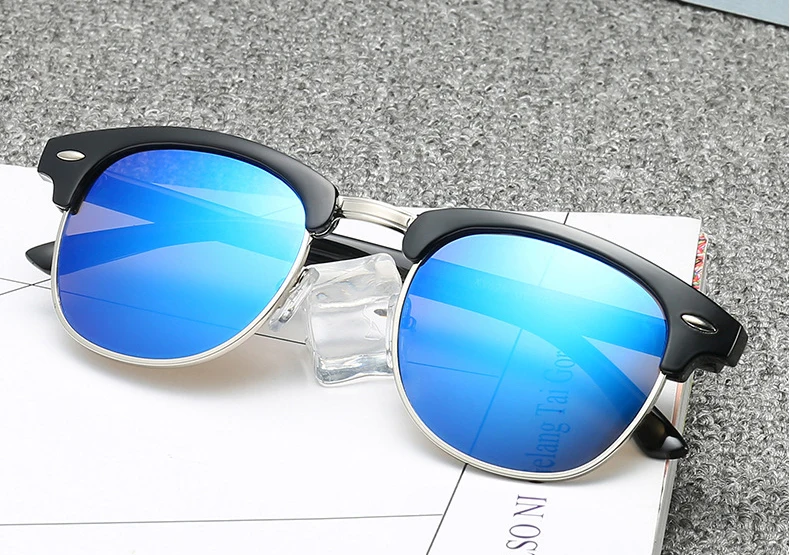 Ralferty солнцезащитные очки в стиле ретро Для мужчин Для женщин на заклепках с квадратным UV400 черный Цветной солнцезащитные очки для мужчин, солнцезащитные дешево Прямая поставка без логотипа X828