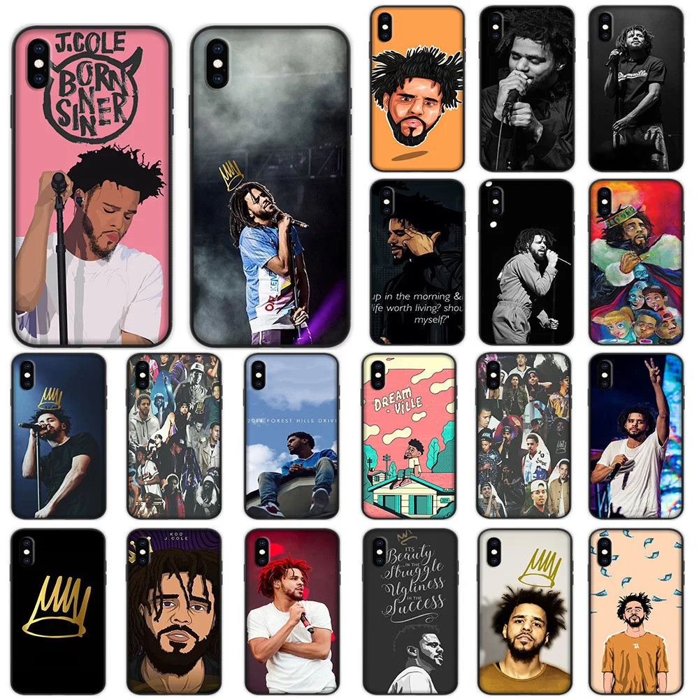

J COLE Born Sinner Soft Case for iPhone XS Max XR X 7 8 6 6S Plus 5 5S SE Cover