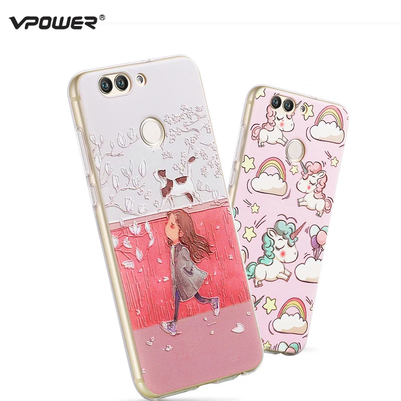

Huawei Nova 2 Case Nova 2 Plus Cover Vpower 3D Relief Soft Silicone Cartoon Case For Huawei Nova 2 Plus Phone Back Cover