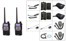 2xblack Baofeng UV-5RA плюс два пути-радио + 1 * кабель программирования + 2 * BF Mic + 2 * 771-F антенна + 2 * 20B чехол + 2 * Чехол с аккумулятором + 2 * Автомобильное зарядное устройство