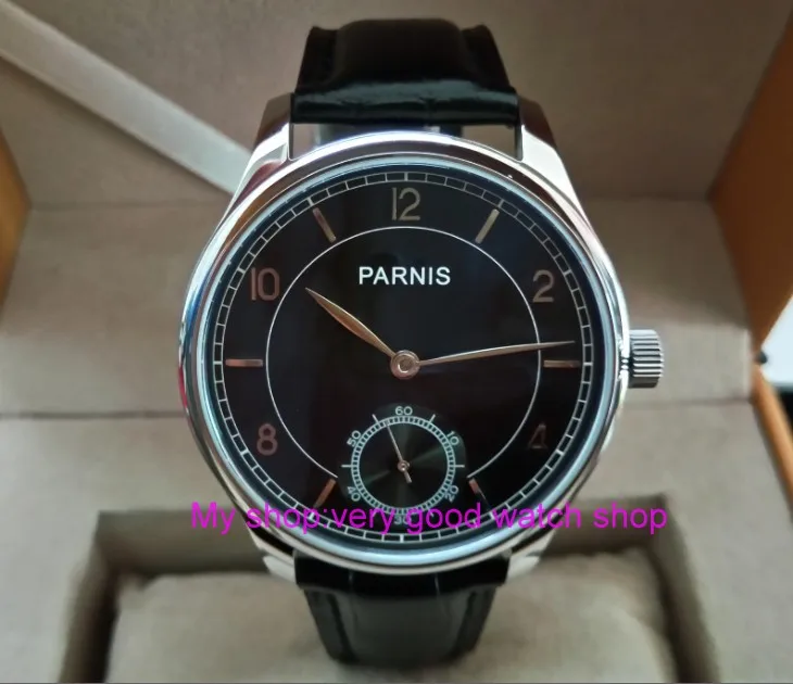 

44mm PARNIS Asian ST3621/6498 Mechanical Hand Wind movement Mechanical watches Gray dial men's watches wholesale 176