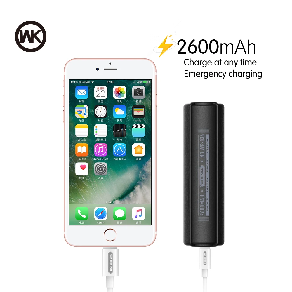 Mini PowerBank 2600mAh For Xiaomi Redmi Mi Power Bank Portable Charger 2600 mAh PoverBank For iPhone XR XS XS MAX 7 8 5 4 Phone