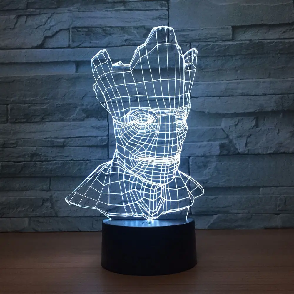 Statue 3D visual light led 7 color touch night light creative gift lamp