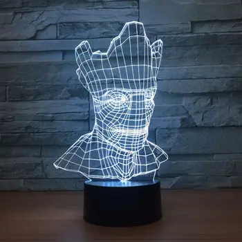 

Statue 3D visual light led 7 color touch night light creative gift lamp 1394