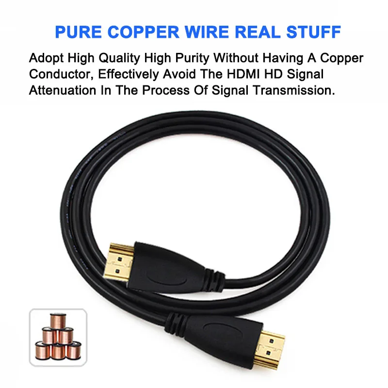 Горячая Распродажа HDMI кабель видео позолоченный HDMI сплиттер 1080P 3D кабели для HD tv 0,5 м 1 м 1,5 м 1,8 м 2 м 3 м 5 м Прямая поставка