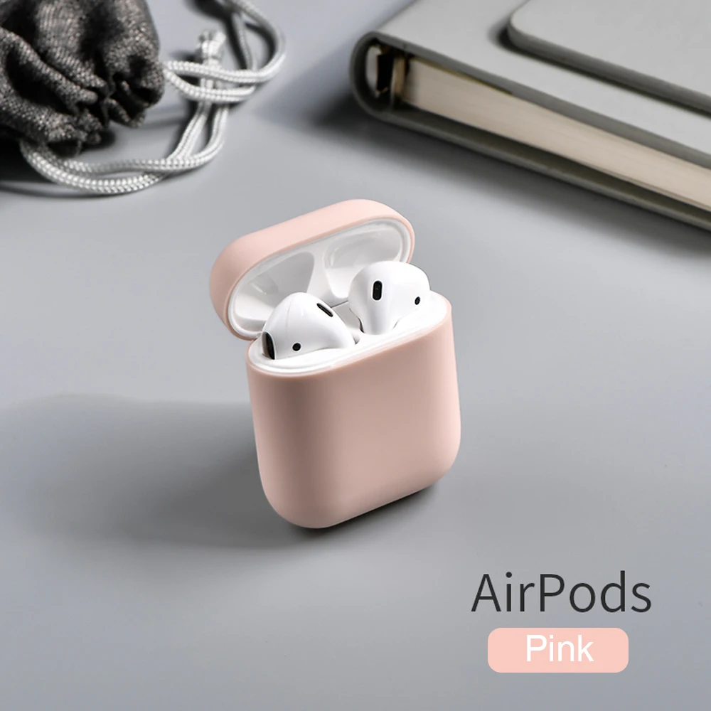 Для Apple Airpods чехол силиконовый Bluetooth беспроводной Чехол для гарнитуры наушников Защитный кожаный чехол для Air Pods водонепроницаемый чехол - Цвет: pink