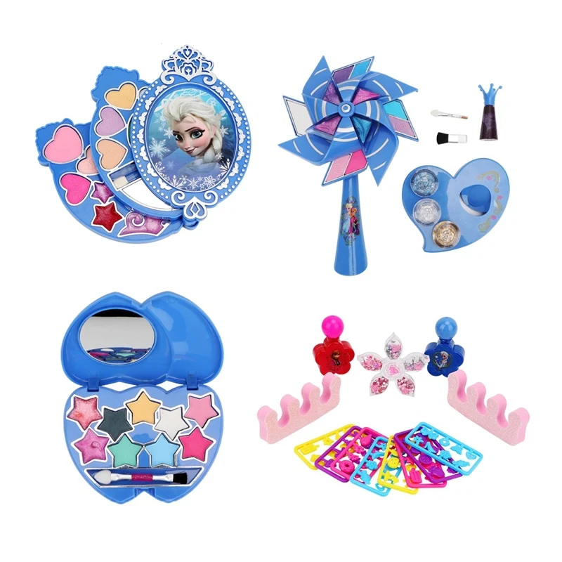 

Disney Princess Kids Makeup Kit for Baby Girl Nail Polish Set Non-Toxic Cosmetics Plate Washable Dissolving Makeup Pretend Toy