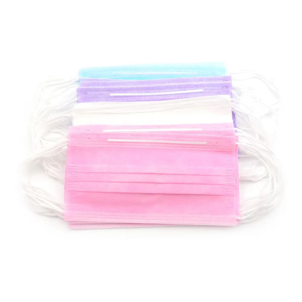 

50Pcs 3 Layers Dustproof Facial Protective Cover Anti-Dust Earloop Face Mouth Masks Disposable Surgical Medical Salon Masks