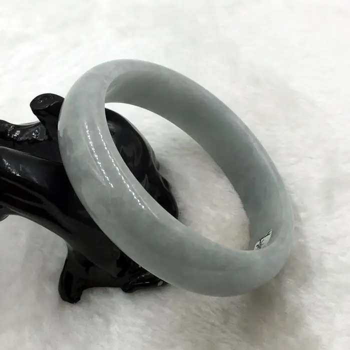

A-2058 60mm Chinese Beautiful Natural Green Jadeite Jade Gems Bangle Bracelet 28% 10.13