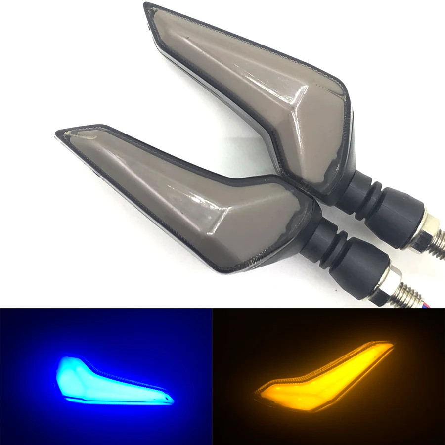 

For Triumph Ducati Kawasaki Honda 2PCS Universal Motorcycle Turn Signal Indicator LED Day Running Light Motorbike Flashers