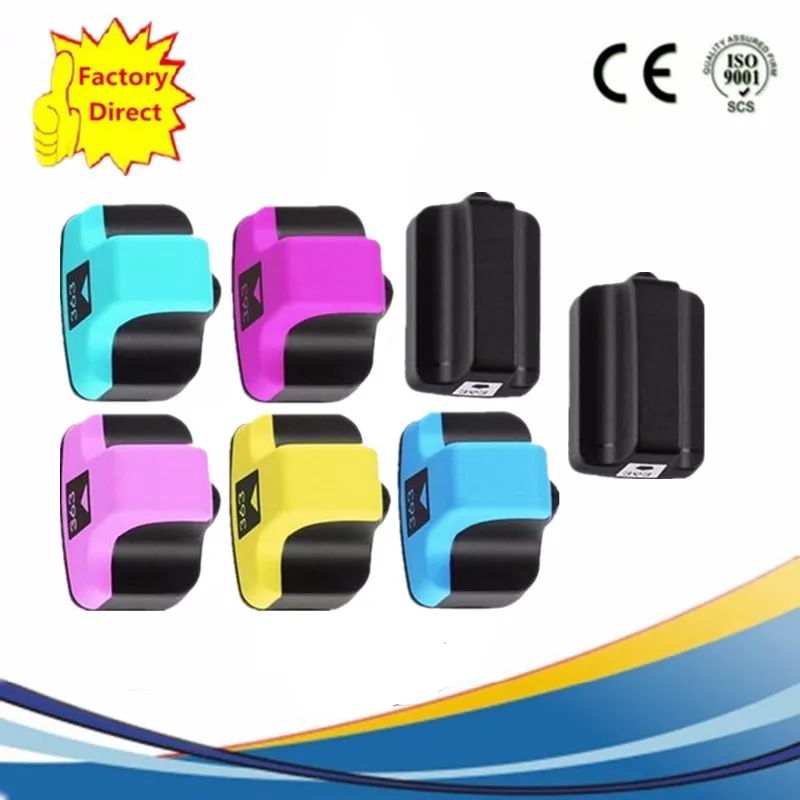 1SET 1BK 7PCS Сменный картридж для принтера для HP363 XL HP363XL 363XL PhotoSmart C5183 C5185 C5188 C5190 C5194 C6150 C6180 C6183 для струйной печати - Цвет: 1SET 1BK 7PCS
