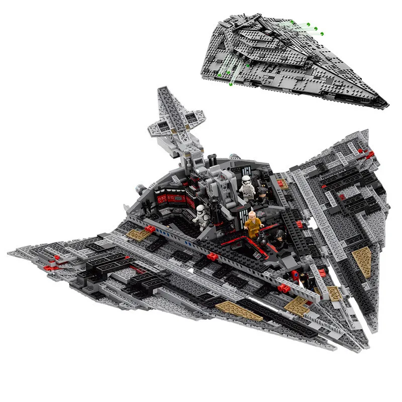 

New Star Wars Series Destroyer Compatible with Lego 75190 Model Building Block Bricks Developmen Toys Children Christmas Gift
