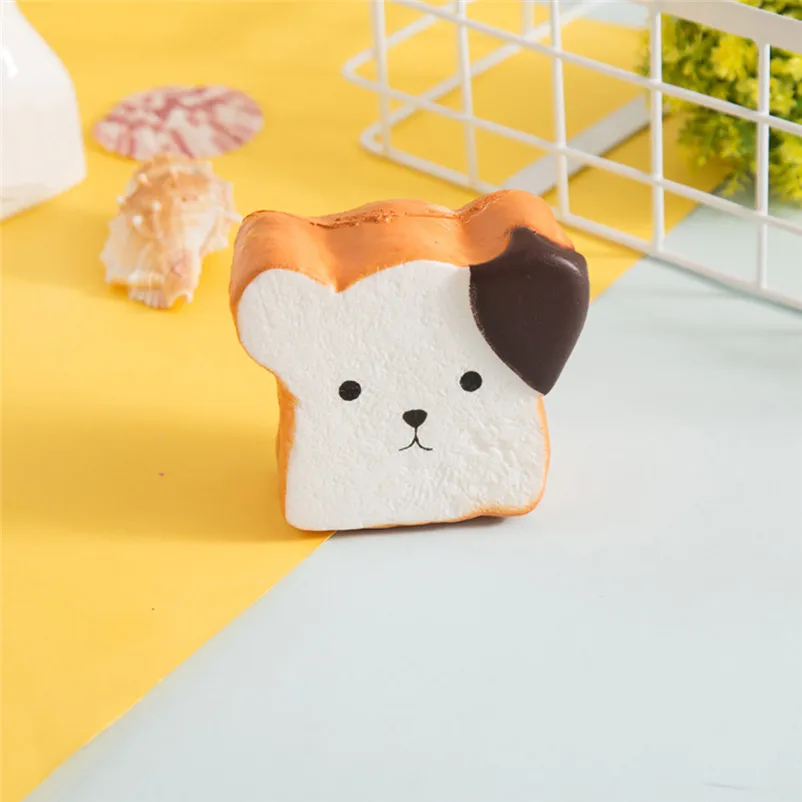 Adorable Compression Toy Viscous Simulated Bread Toast Pain Squishies