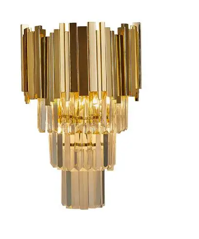 

Nordic light luxury crystal wall lamp simple bedroom bedside wall lamp post modern creative restaurant living room wall lamp