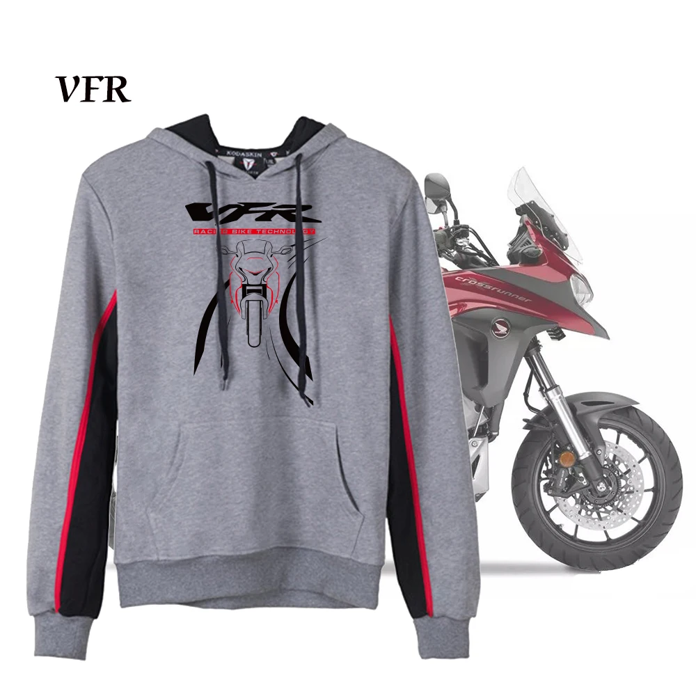 KODASKIN оригинальный Для мужчин из хлопка с круглым вырезом Повседневное мотоцикл печати Sweatershirt толстовки свитер для VFR VFR800 VFR1200F