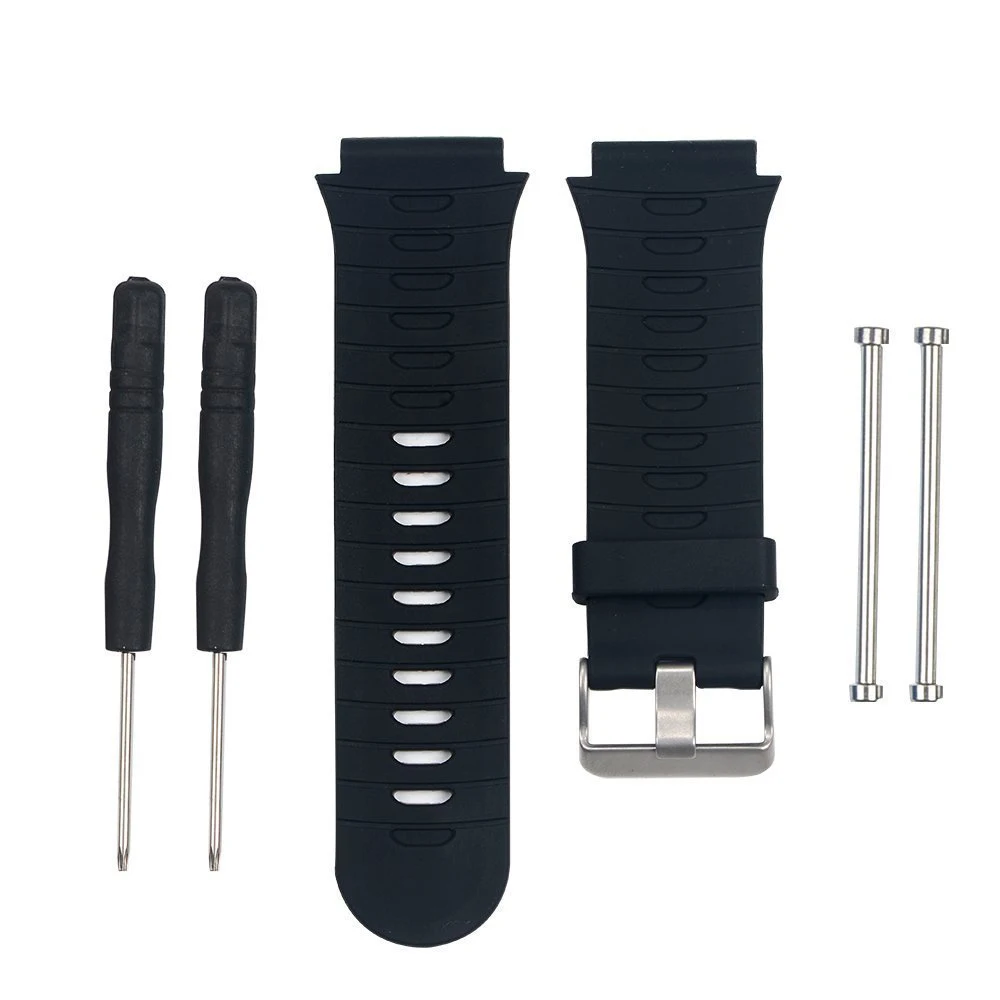 

Soft Adjustable Silicone Replacement Wrist Watch Band for Garmin Forerunner 920XT GPS Watch (Black)