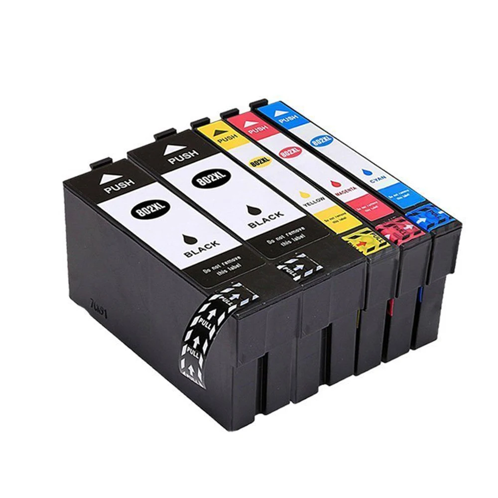 Ximo 5pcs Remanufactured Ink Cartridge Replacement 802xl For Workforce