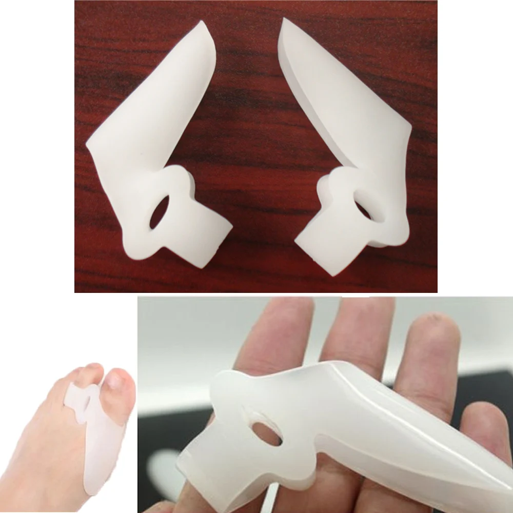 

2pcs Silicone Gel Foot Toe Separator Thumb Valgus Orthopaedic Foot Protector Bunion Adjuster Hallux Valgus Guard Feet CareZ46901