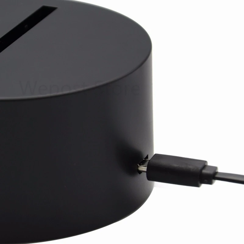 Светодиодный потолочный светильник база+ USB кабель для 3D основание светильника красочные Иллюзия Ночной свет Замена градиент атмосферная лампа с розничной коробкой