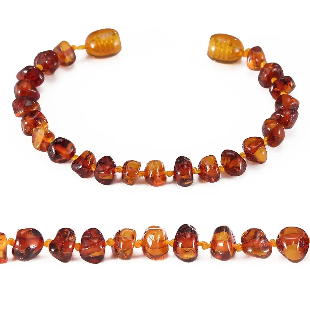 

Baltic Amber Teething Bracelet for Adult - Simple Package - 2 Sizes - 10 Colors