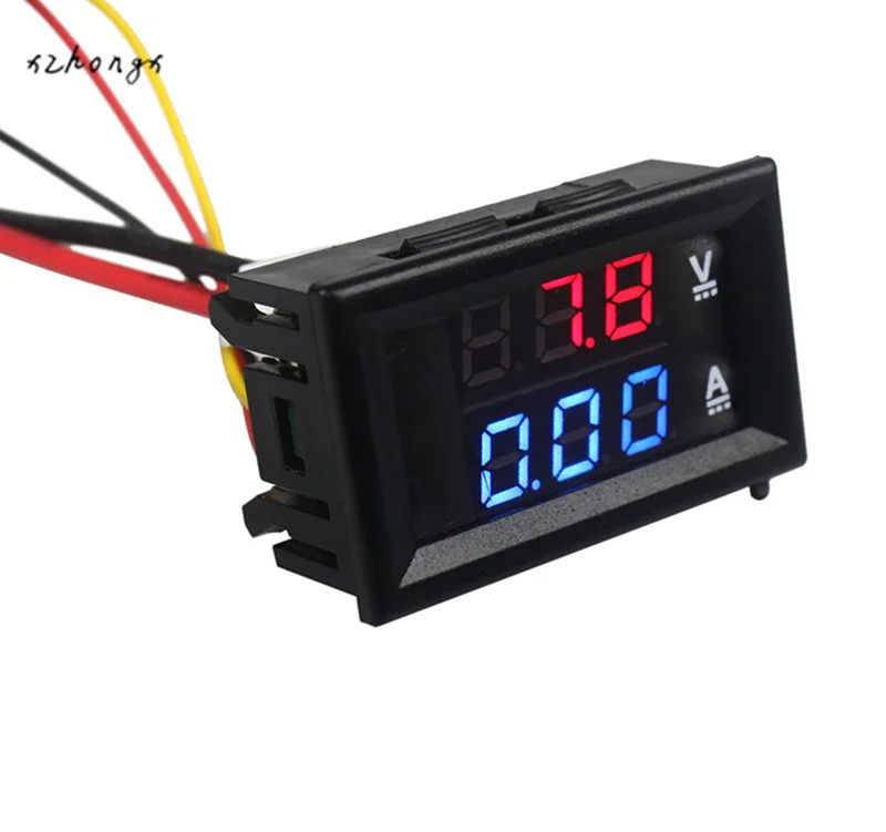Limeisi 10A красный синий dc0 100v светодиодный dc двойной три цифровой дисплей трубки