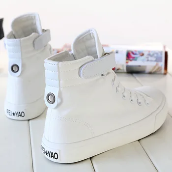 

High-top canvas shoes for women increase small white shoes for women Korean version flat-soled leisure sports student shoes