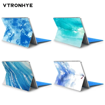 

Blue style oil painting Laptop Skins for Microsoft Surface Pro 6 Pro 5 Back Cover PVC Vinyl Decal Stickers for Surface Pro 4
