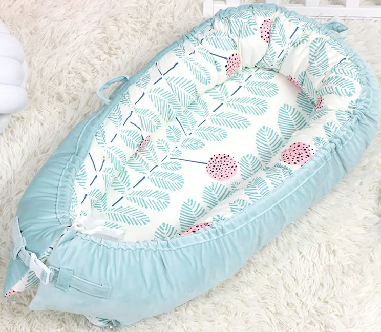 Горячая Распродажа американская детская кроватка для новорожденных маточная кровать фланелевый хлопок бархат фруктовый стиль - Цвет: COLOR1