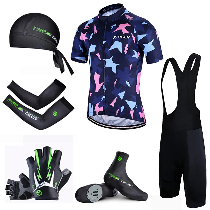 X Tiger большой летний комплект для велоспорта анти УФ MTB одежда Майо Ropa Ciclismo