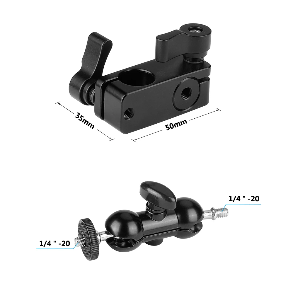 CAMVATE 90 градусов стержень зажим + 360 1/4 &quotшарнирное крепление волшебное Крепление