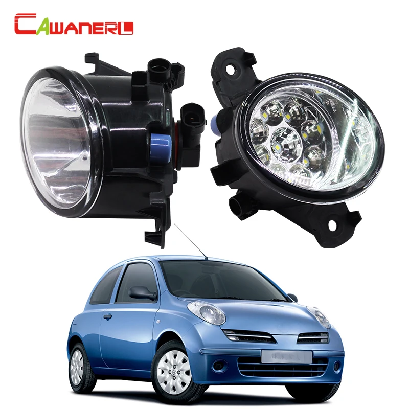 

Cawanerl 2 Pieces Car Styling Fog Light Daytime Running Light LED Light Bulb 12V For Nissan Micra 4/IV (K13) Hatchback 2010-2015