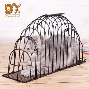 

DannyKal Metal Carry Portable Cat Bath Cage For Pet Cats Skin Washing Machine Dryer Bite Needle Supplies Proofing Accessories