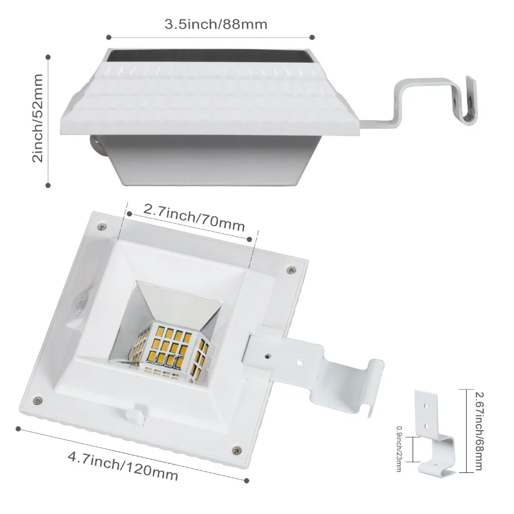 KHLITEC-12-LEDs-Solar-Gutter-Light-with-Motion-Sensor-Outdoor-Lighting-Spotlight-Solar-IP44-Waterproof-For-Street-Yard-Path3