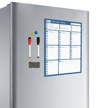 Yibay 42*30 см еженедельная магнитная доска с расписанием, дощечка/сообщение/доска для письма сухая стираемая для домашнего холодильника Доступно 4 цвета