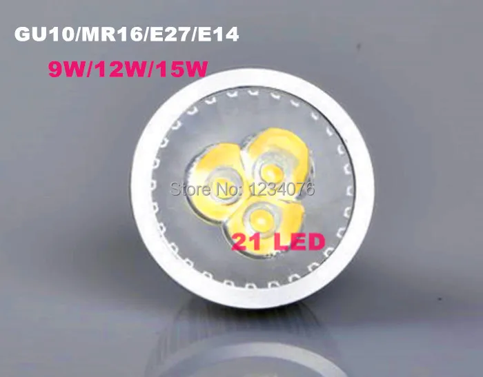 10 шт. CREE Светодиодные лампы E14/GU10/E27/MR16 AC85-265V3 * 3 Вт 9 светодиодные прожектор
