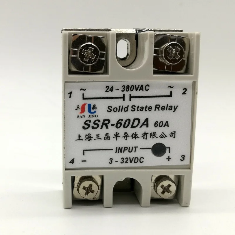 

SSR-60DA Industrial Solid State Relay 40A High Power Voltage Regulator Single Phase