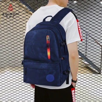

Edison Men's Backpack European and American Fashion Large Capacity Ultra Light Student Bag Trend Leisure Sports Travel Backpack