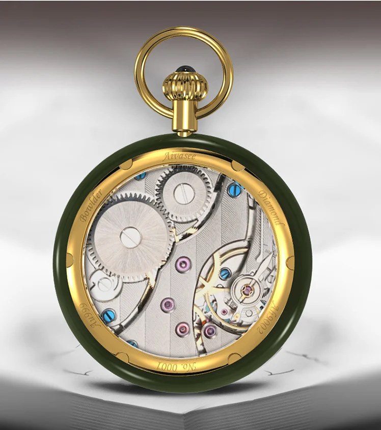 Классические ретро нефритовые мужские карманные часы Роскошные мужские карманные часы механические юбилейные версии Chairman Mao avatar коллекции