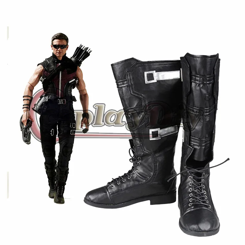 Cosplaydiy The Avengers 1 Hawkeye Cosplay Boots Clint
