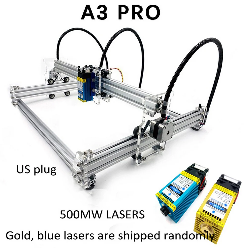 

Laser Engraving Machine Mini Laser Cutting Machine DIY 30X40CM 500MW/ 2500MW /3500wm/5500mw/15000MW 15w Wood Cutting US