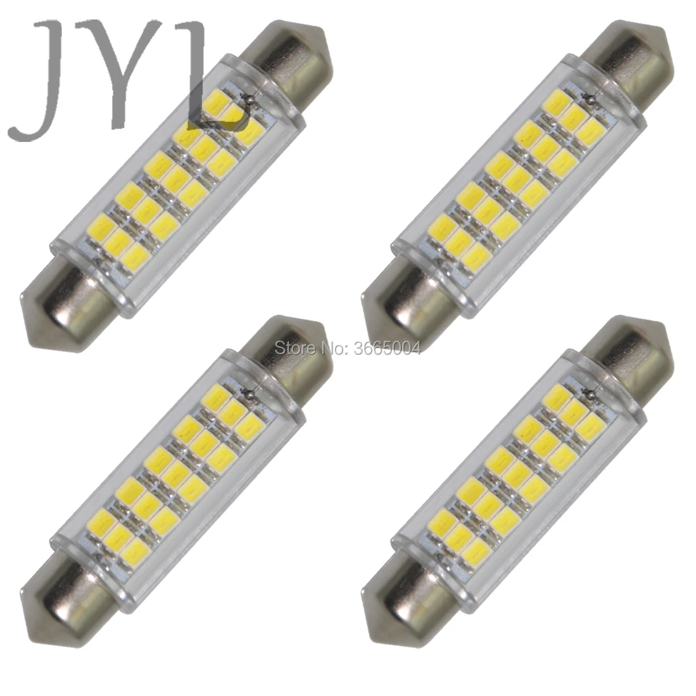 10x Ice Blue LED Lights 12-SMD 42mm 43mm Festoon Car Dome Map Interior Bulbs 211